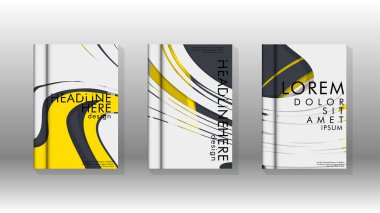 Arka kapak sıvı elemanları ile. Tasarım kavramı kitap. Fütüristik iş düzeni. Dijital poster şablonu. Tasarlamak vektör - eps10