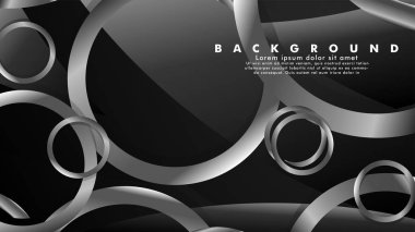 Lüks parlak gri daireler ile soyut metal vektör arka plan