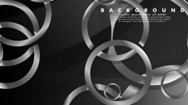 Lüks parlak gri daireler ile soyut metal vektör arka plan