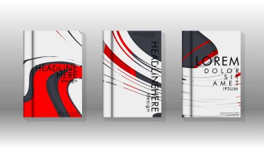 Arka kapak sıvı elemanları ile. Tasarım kavramı kitap. Fütüristik iş düzeni. Dijital poster şablonu. Tasarlamak vektör - eps10