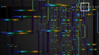 Modern Soyut Vektör Kutusu Arka Plan. renkli degrade şeritler ile. eps 10 şablonu