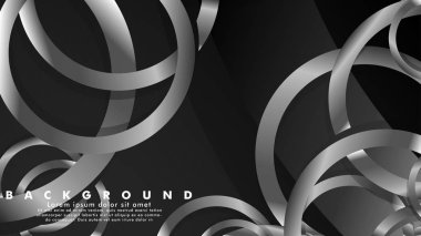 Lüks parlak gri daireler ile soyut metal vektör arka plan