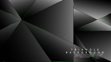 Soyut Arka Plan Geometrik Lüks çokgen desenleri ve Yeşil üçgen çizgileri ile