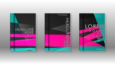 Geometrik tasarım arka planlı kapak kitabı