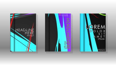 Geometrik tasarım arka planlı kapak kitabı.