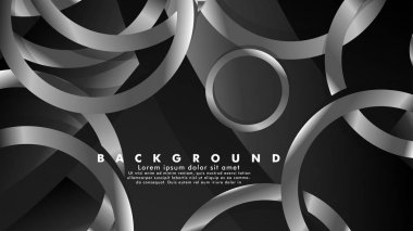 Lüks parlak gri daireler ile soyut metal vektör arka plan