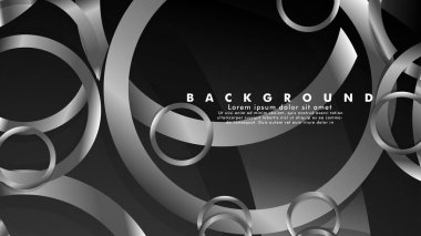 Lüks parlak gri daireler ile soyut metal vektör arka plan