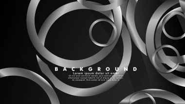 Lüks parlak gri daireler ile soyut metal vektör arka plan