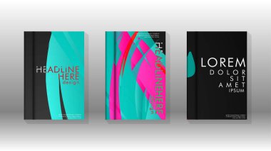 Geometrik tasarım arka planlı kapak kitabı