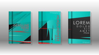 Geometrik tasarım arka planlı kapak kitabı