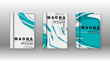 Arka kapak sıvı elemanları ile. Tasarım kavramı kitap. Fütüristik iş düzeni. Dijital poster şablonu. Tasarlamak vektör - eps10