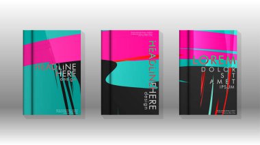 Geometrik tasarım arka planlı kapak kitabı