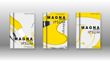 Arka kapak sıvı elemanları ile. Tasarım kavramı kitap. Fütüristik iş düzeni. Dijital poster şablonu. Tasarlamak vektör - eps10