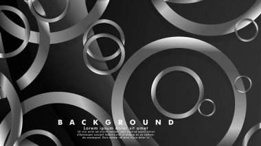 Lüks parlak gri daireler ile soyut metal vektör arka plan