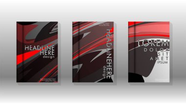 Dalga elemanları ile soyut kapak. kitap tasarım konsepti. Fütüristik iş düzeni.