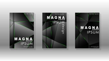 Arka plan kapağı tasarımı lüks çokgen desenler.yeşil üçgen çizgi