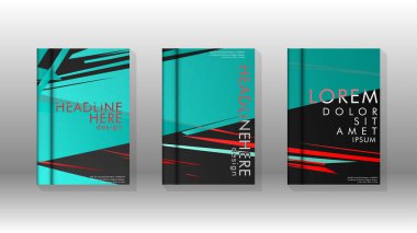 Geometrik tasarım arka planlı kapak kitabı