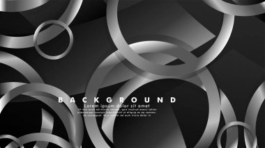 Lüks parlak gri daireler ile soyut metal vektör arka plan