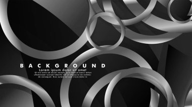 Lüks parlak gri daireler ile soyut metal vektör arka plan