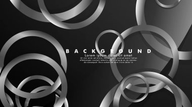Lüks parlak gri daireler ile soyut metal vektör arka plan