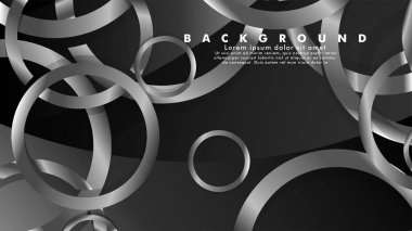 Lüks parlak gri daireler ile soyut metal vektör arka plan