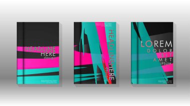 Geometrik tasarım arka planlı kapak kitabı