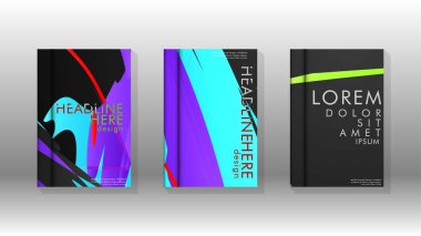 Geometrik tasarım arka planlı kapak kitabı.