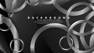Lüks parlak gri daireler ile soyut metal vektör arka plan