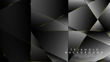 Soyut Arka Plan Geometrik Lüks çokgen desenleri ve Sarı üçgen çizgileri ile