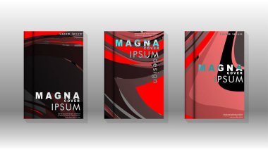 Dalga elemanları ile soyut kapak. kitap tasarım konsepti. Fütüristik iş düzeni.