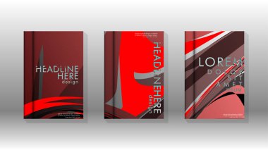 Dalga elemanları ile soyut kapak. kitap tasarım konsepti. Fütüristik iş düzeni.