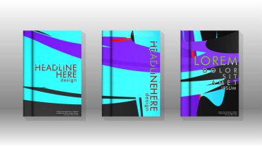 Geometrik tasarım arka planlı kapak kitabı.