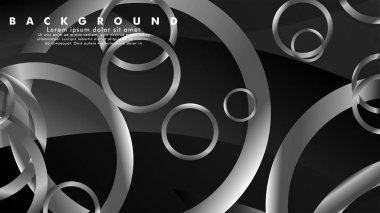 Lüks parlak gri daireler ile soyut metal vektör arka plan