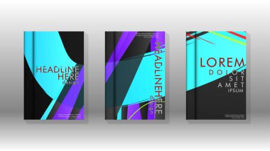 Geometrik tasarım arka planlı kapak kitabı.