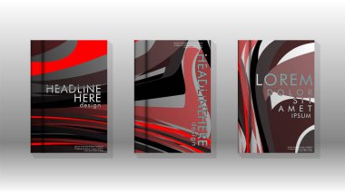 Dalga elemanları ile soyut kapak. kitap tasarım konsepti. Fütüristik iş düzeni.