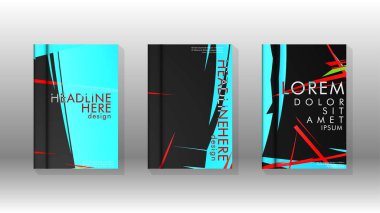 Geometrik tasarım arka planlı kapak kitabı.