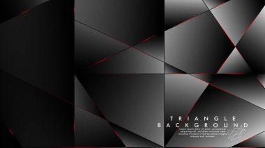 Soyut Arka Plan Geometrik Lüks çokgen desenleri ve Kırmızı üçgen çizgileri ile