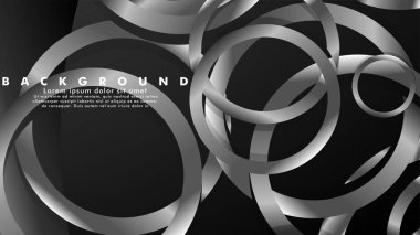 Lüks parlak gri daireler ile soyut metal vektör arka plan