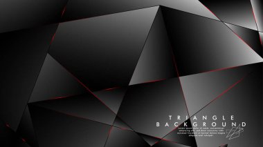 Soyut Arka Plan Geometrik Lüks çokgen desenleri ve Kırmızı üçgen çizgileri ile