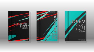 Geometrik tasarım arka planlı kapak kitabı