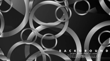Lüks parlak gri daireler ile soyut metal vektör arka plan