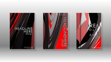 Dalga elemanları ile soyut kapak. kitap tasarım konsepti. Fütüristik iş düzeni.