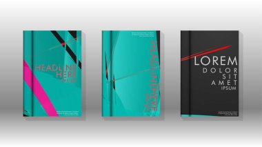 Geometrik tasarım arka planlı kapak kitabı