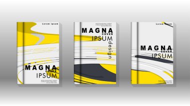 Arka kapak sıvı elemanları ile. Tasarım kavramı kitap. Fütüristik iş düzeni. Dijital poster şablonu. Tasarlamak vektör - eps10