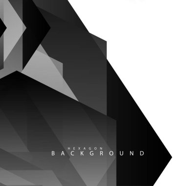 Siyah beyaz altıgen soyut arka plan