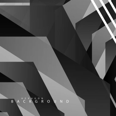 Siyah beyaz altıgen soyut arka plan