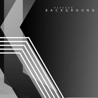 Siyah beyaz altıgen soyut arka plan