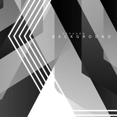 Siyah beyaz altıgen soyut arka plan