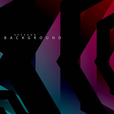 renkli altıgen soyut arka plan. Saydam vektör arka planı