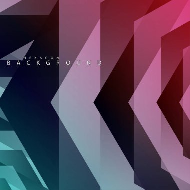renkli altıgen soyut arka plan. Saydam vektör arka planı